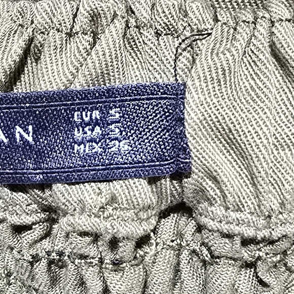 Zara Khaki Off-Shoulder Puff Sleeve Dress - Picture 8 of 8